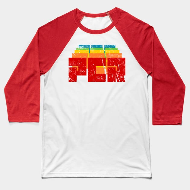 Retro PCR Baseball T-Shirt by StopperSaysDsgn